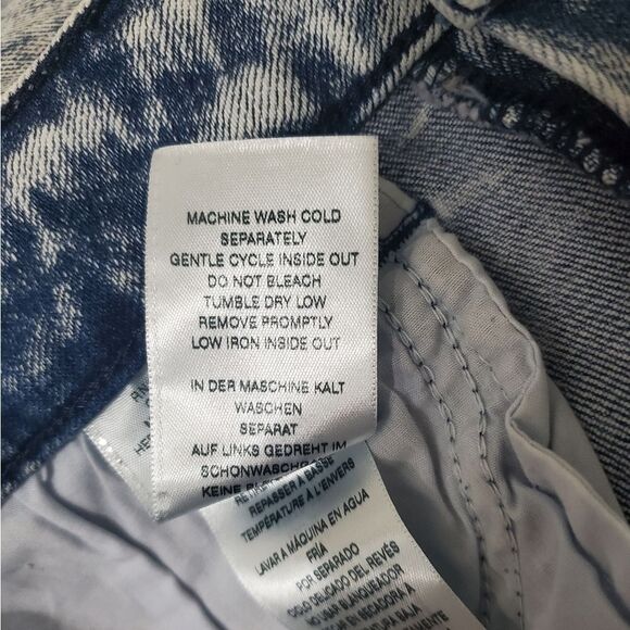 True Religion Halle High Rise Super Skinny Acid Wash Raw Hem Jeans - Picture 15 of 16